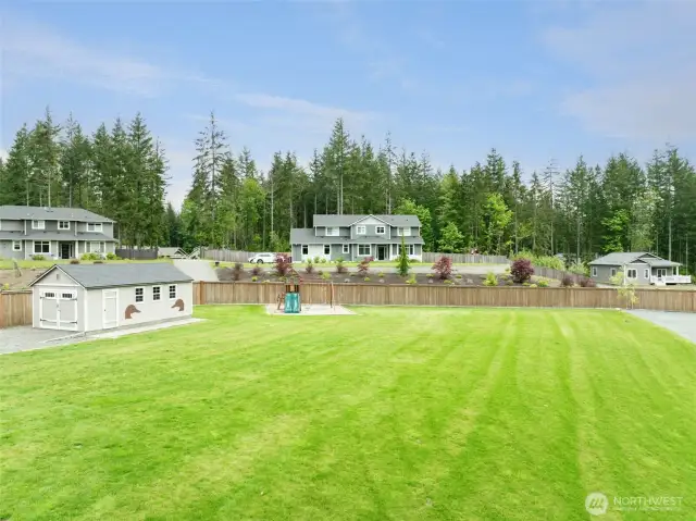 On the far right is a double, 16' drive-through gate for an RV.