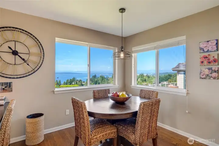 Informal dining/breakfast nook with view.