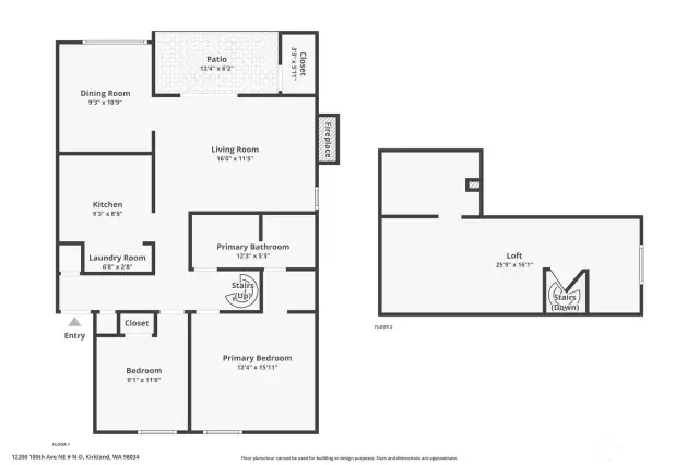 Floor Plans for This 2BDR 1BTH That Lives Like a 3BDR Home!