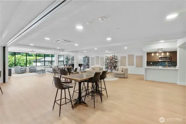 Versatility that fits your lifestyle.  With a layout designed for flexibility, the community space adapts to your needs—casual meetups, book clubs, or even remote work sessions. Modern furnishings, high-speed connectivity, and thoughtful lighting make this a true extension of your home, without the pressure of hosting inside your unit.