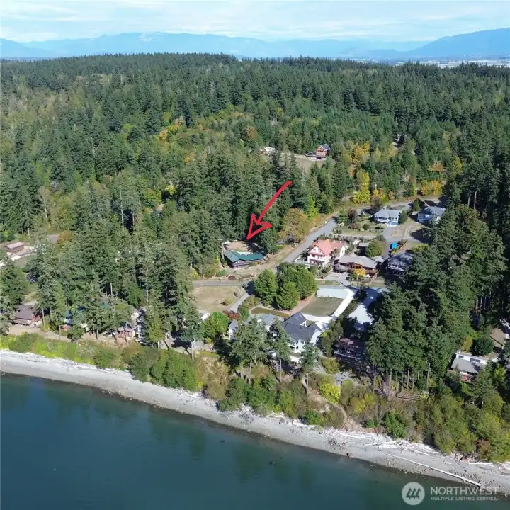 View of property from above Skagit Bay.