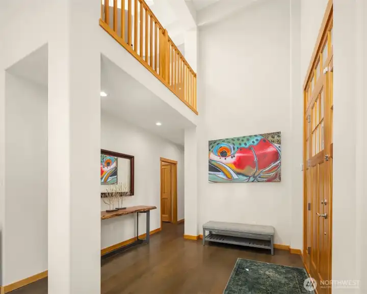 A grand entry foyer opens to a casual, spacious, comfortable and welcoming floor plan.