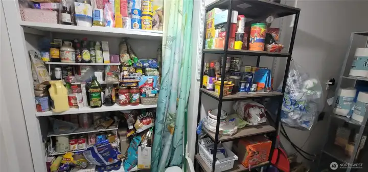 Great storage space and utility room.