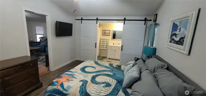 Primary bedroom with ensuite bathroom.