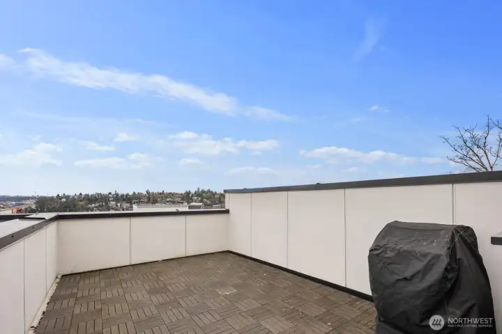 Covered grill can stay with the home.