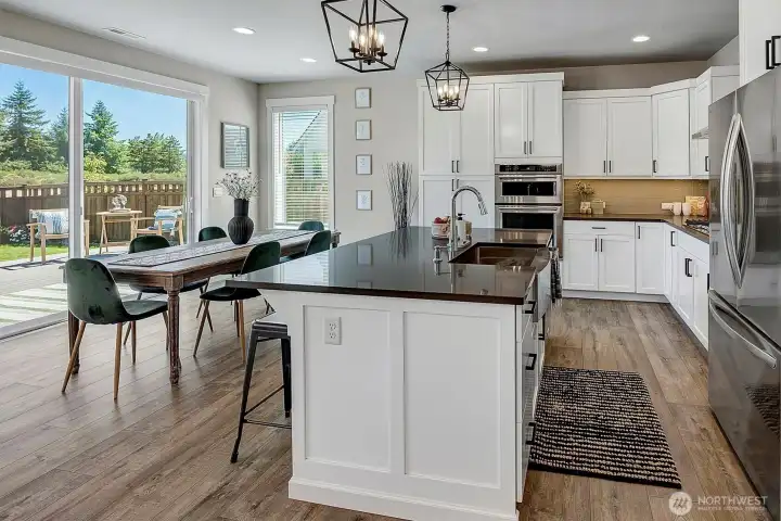 open concept kitchen / dining