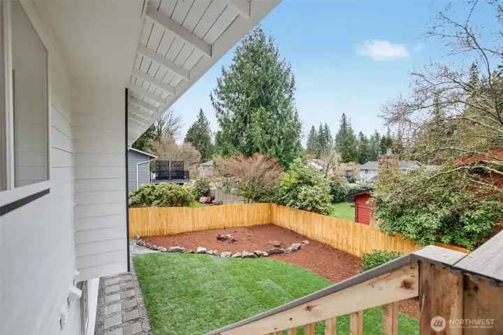 Deck area with outside view