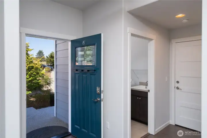 Main entry to first floor living space