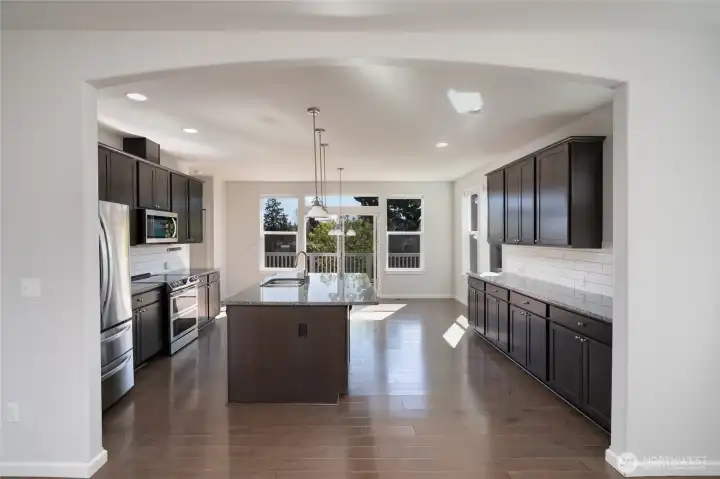 Peering into kitchen