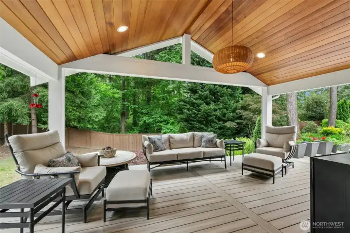 Expansive covered deck