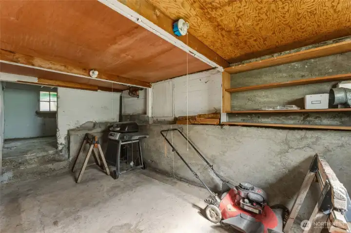 Basement storage area Basement storage area