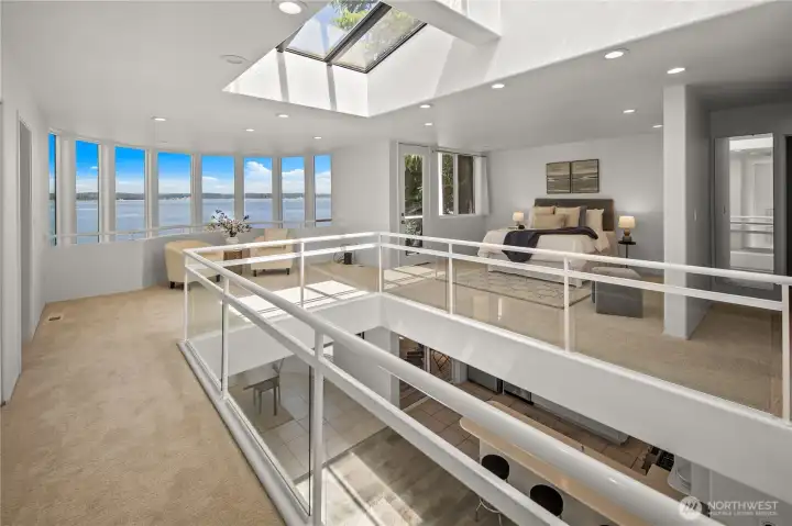 Upstairs landing and sitting area. Upstairs landing and sitting area.