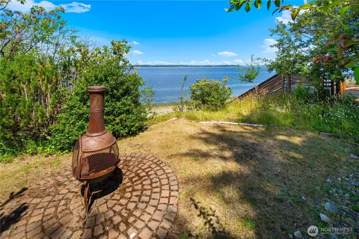 Outdoor firepit area. Outdoor firepit area.