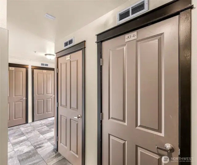 Two storage spaces just down the hall. A1-2 and A1-4