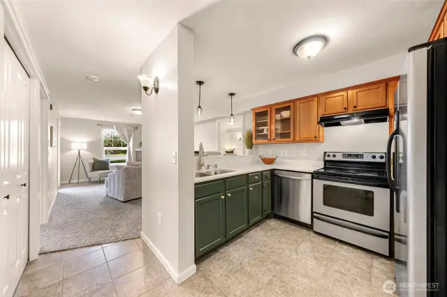 Open concept kitchen/living room