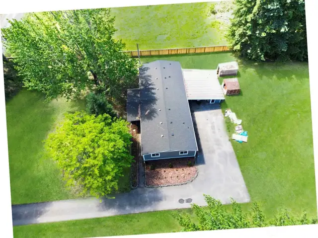 Aerial view, home with nearly everything BRAND NEW!