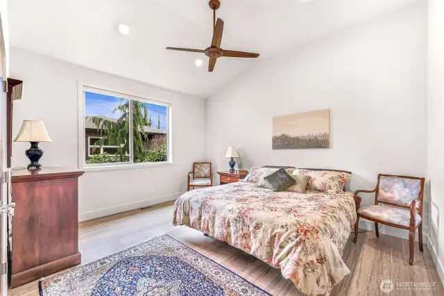 Second bedroom is spacious and also has a custom California closet