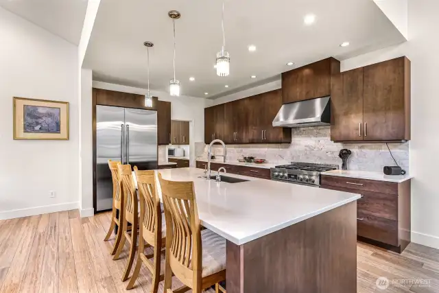 Plenty of storage and countertop space are available in the main kitchen, but for the serious cook...
