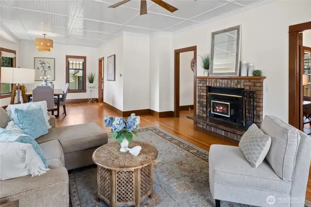 Beadboard ceilings throughout the home add character and timeless, period-era charm.
