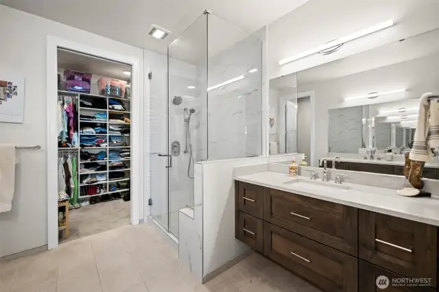 Feel like you are shopping in a boutique in your walk-in closet with custom organizers.