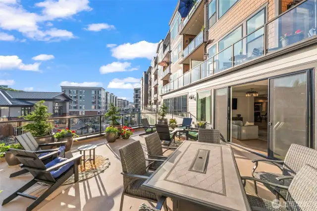 From the community room double sliding doors, you can enjoy access to the community deck complete with a fire-pit and grill.
