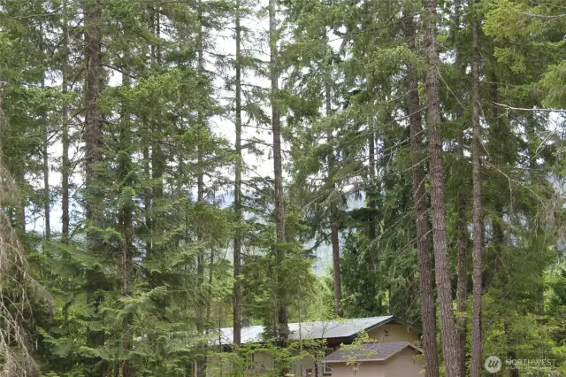Peek-a-boo iew of the mountains.