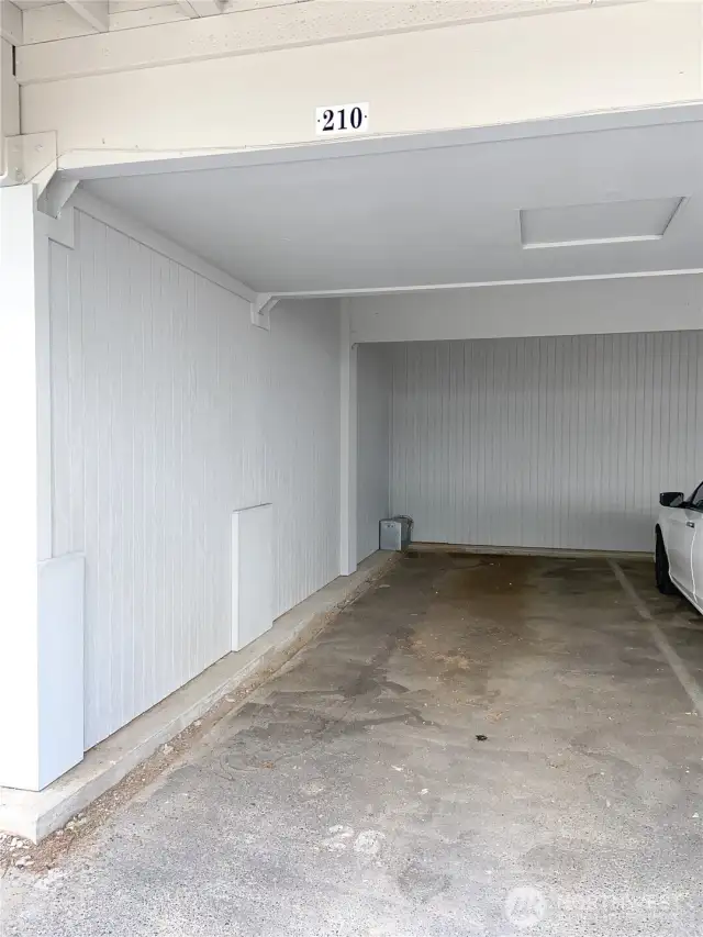 Parking is at a premium in downtown Winslow.  This spot has room for two, back to back.