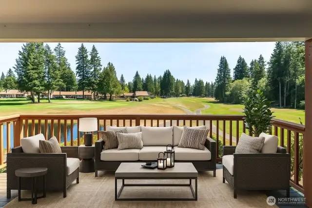 Virtually staged to show the possibilities of the view deck!