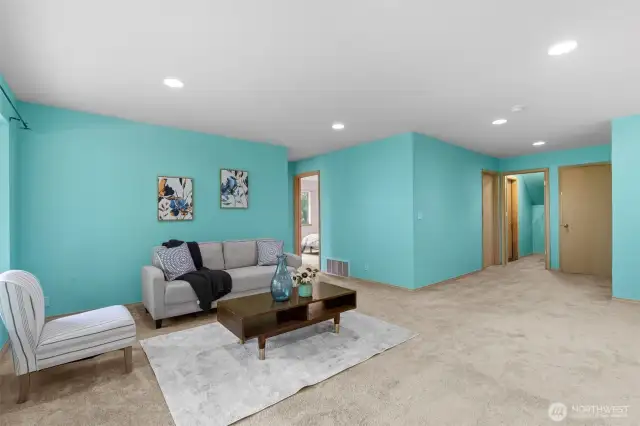 The perfect flex space! This additional living area can be a media room, play area, or a home office.