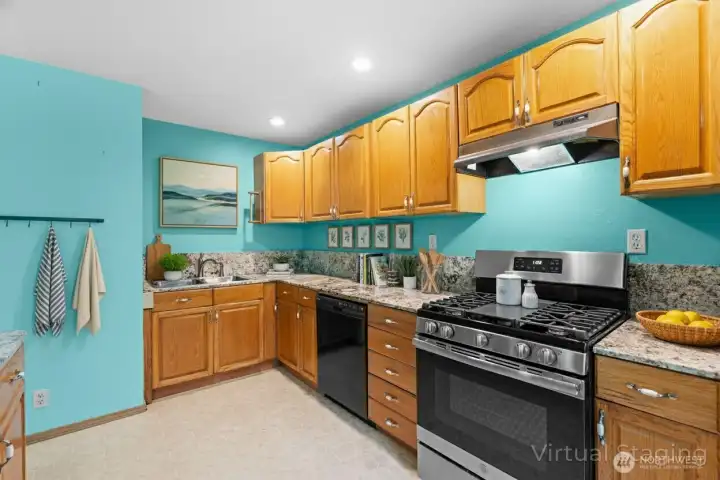 Fully equipped second kitchen ideal for multi-generational living or extended stays. ( Virtually Staged )