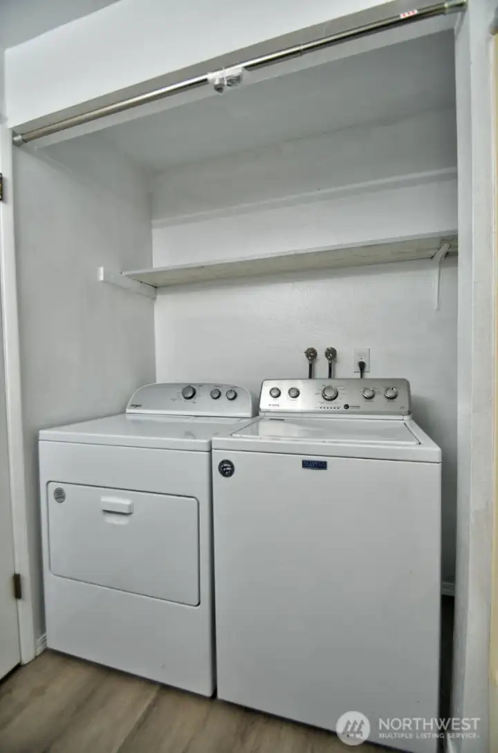 Washer and Dryer area in Unit A