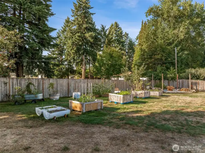 Raised flower beds