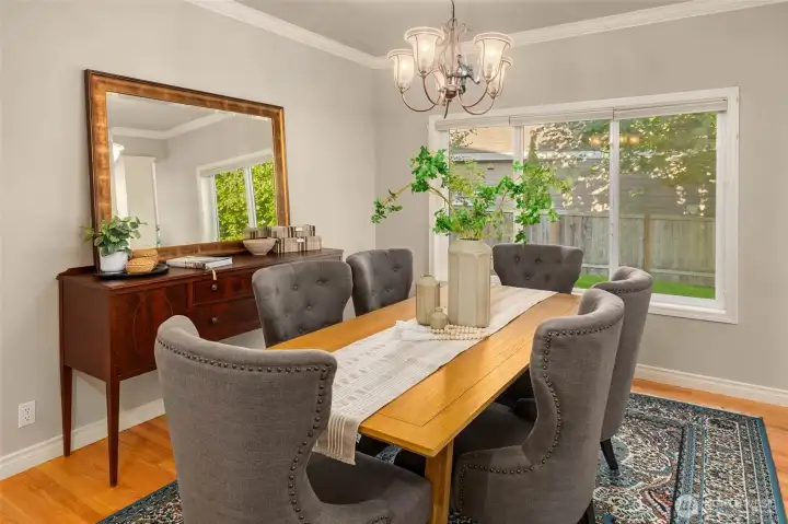 Formal dining area is perfect for entertaining guests.