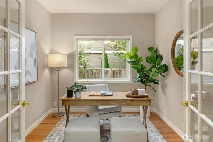 Convenient office on main level.