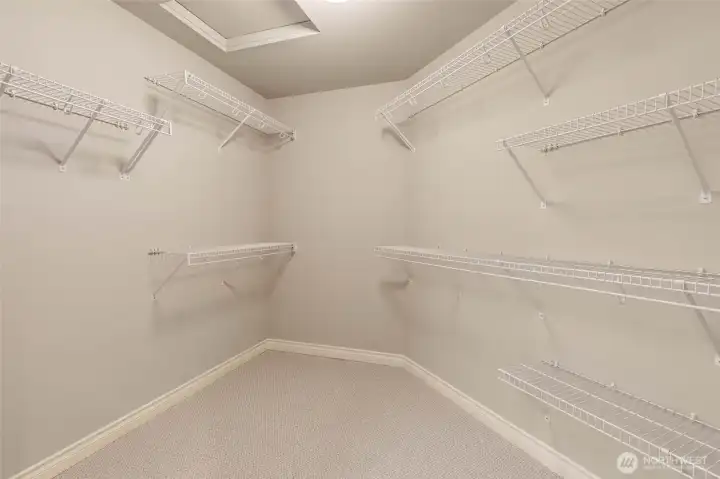Large walk-in closet.