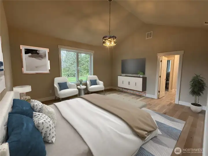Primary Bedroom Staged
