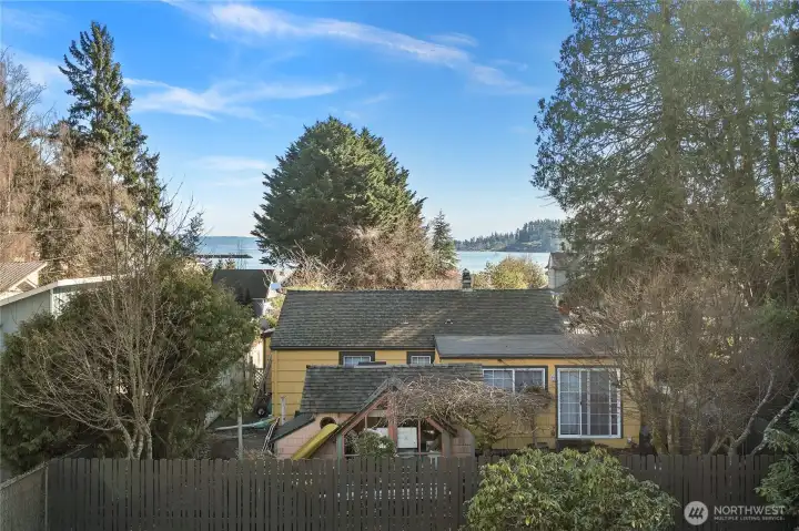 Beautiful view from the upstairs balcony.