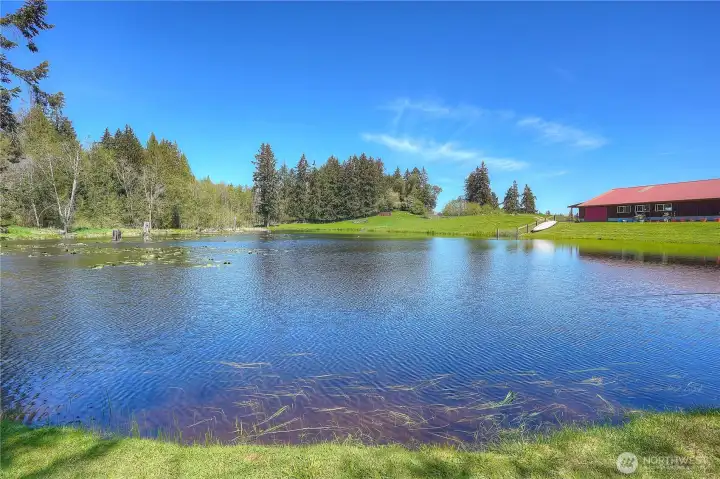 Fish, swim or just enjoy an afternoon walk around your own private lake.