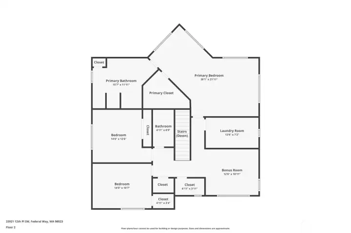 Upstairs floorplan