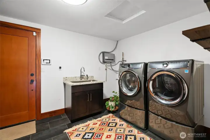 Mudroom and laundry off the garage