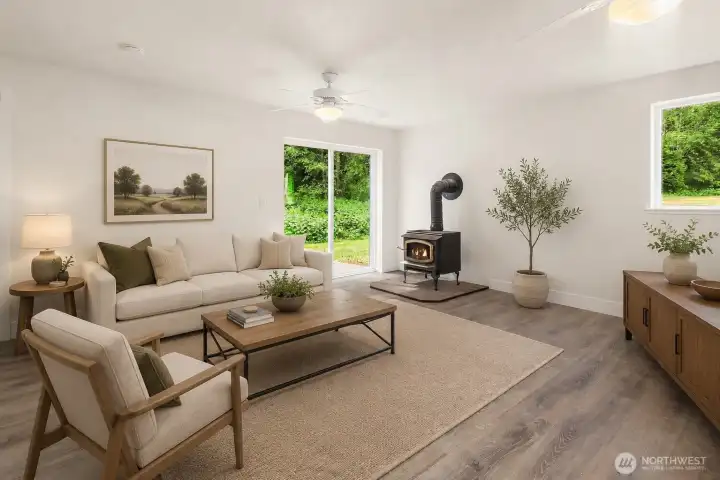 Digitally staged downstairs