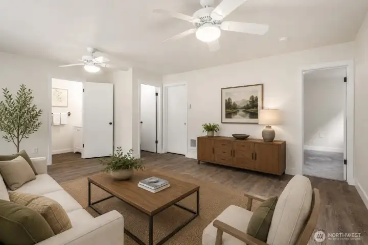 Digitally staged downstairs