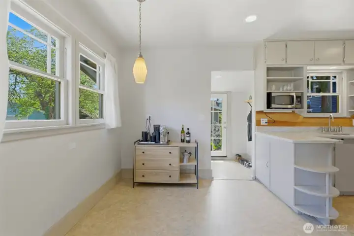 Spacious with lots of windows