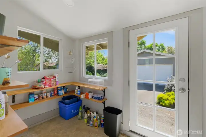 Large pantry off of kitchen
