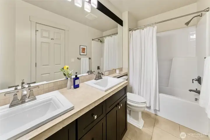 The shared hall bathroom.