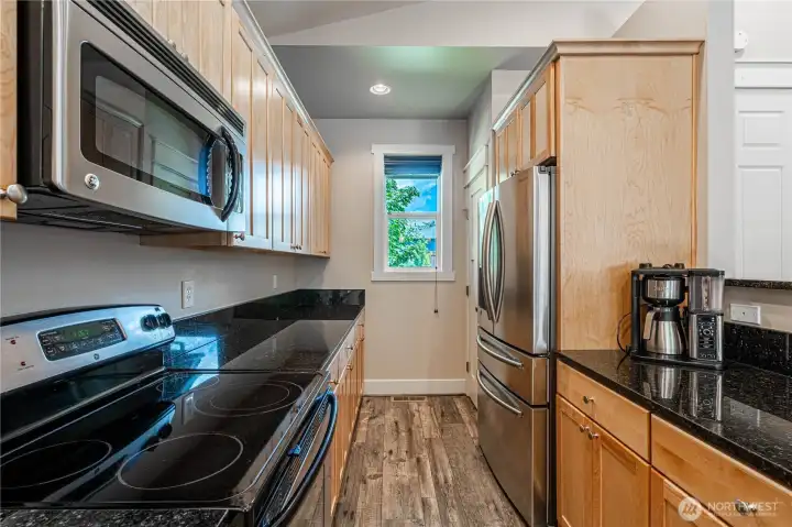 Ample cabinetry and pantry