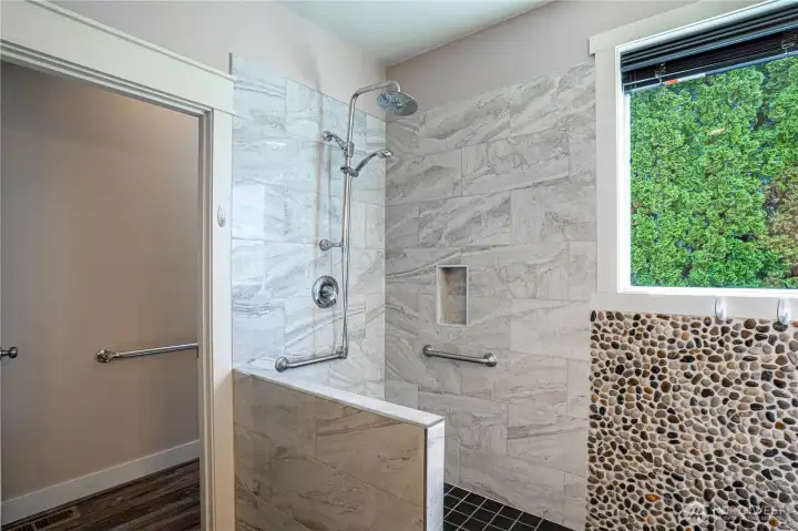 Tiled ADA shower