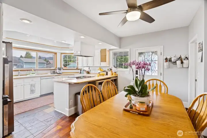 Dining area with access to outside covered porch.