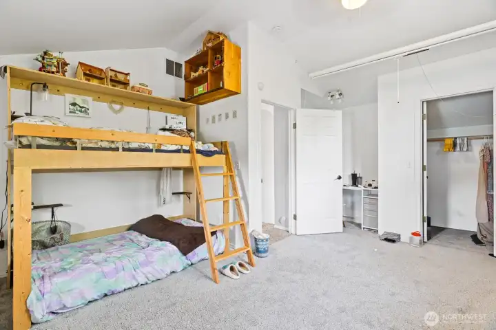 Another view of the largest upper floor bedroom.