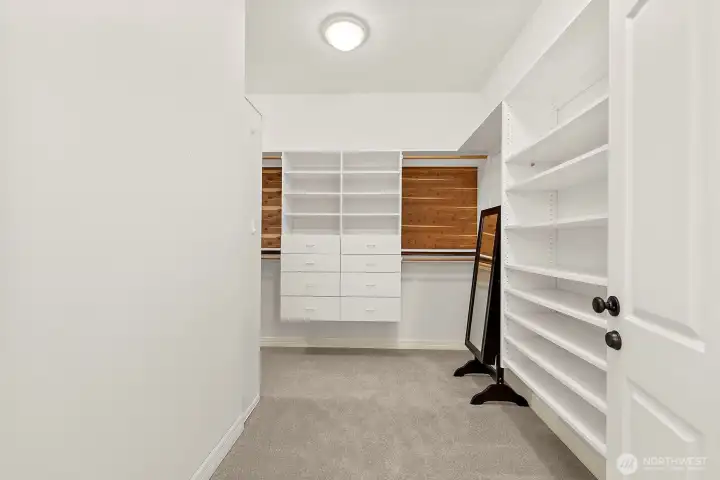Primary Walk-in Closet Wraps Around the Corner! New Carpet, Cedar Lined, Light, Bright, & Spacious!